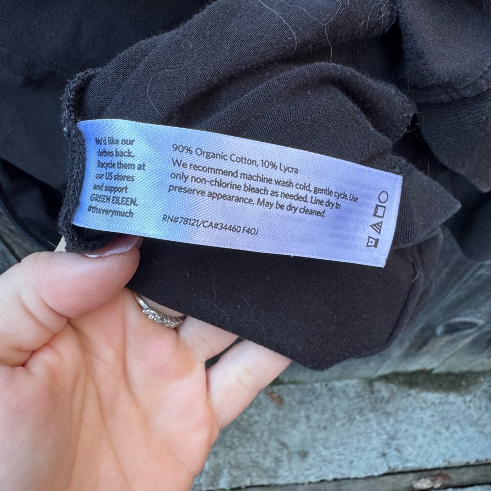 Eileen Fisher Asymmetrical Snap Front Cotton Jacket Black Size Petite Large - Picture 7 of 16